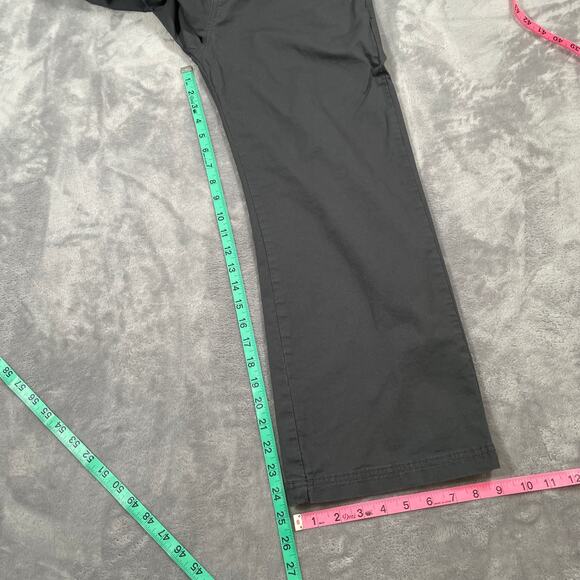 Pact Pants Small Grey Stretch Twill Wide Leg Elastic Waist Classic Casual - Picture 10 of 11